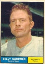 1961 Topps Baseball Cards      123     Billy Gardner